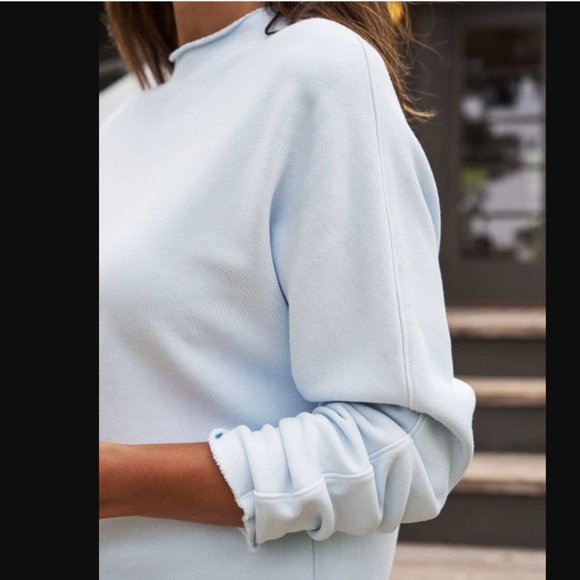 Frank & Eileen Izzie Triple Fleece Funnel Neck Dress Ice L NWOT - Picture 3 of 9